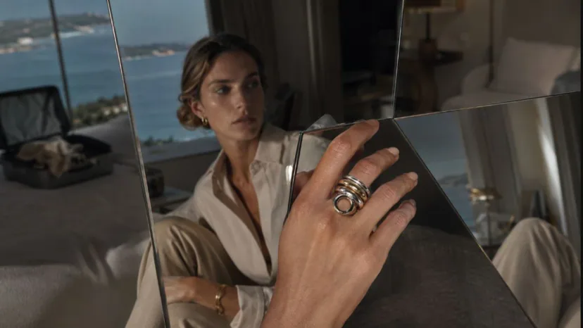 travel style psychology shown through a hotel drawer with nails, jewelry, and a cobalt Room Key object